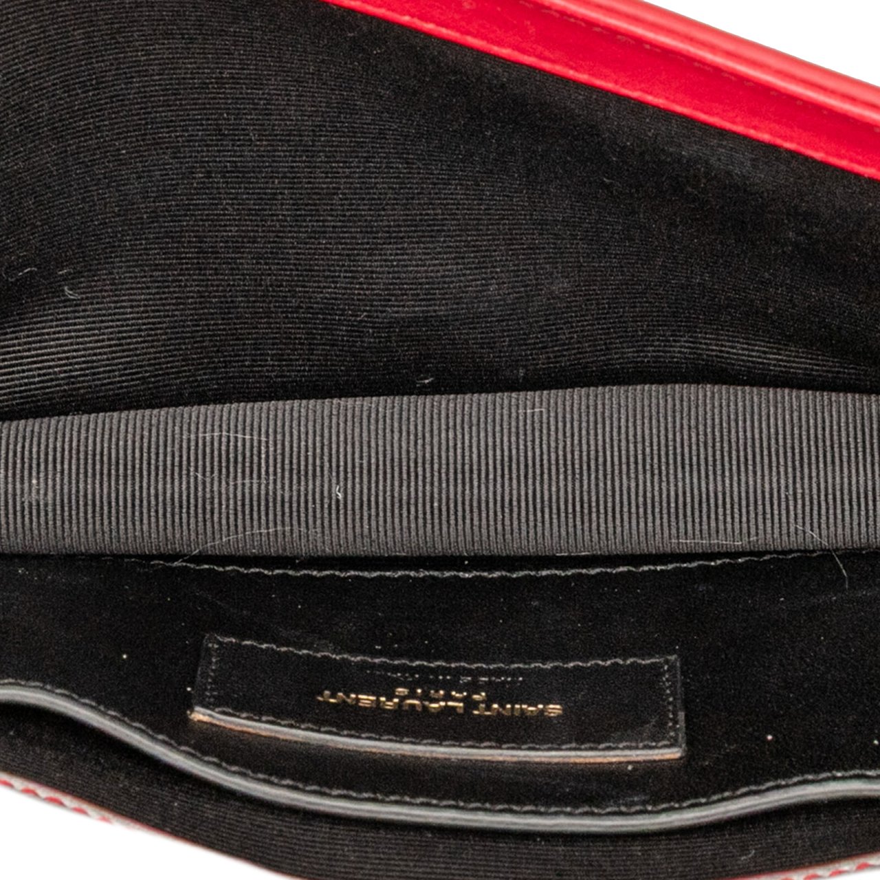 Saint Laurent Smooth Ombre Calfskin Monogram Kate Clutch Rood