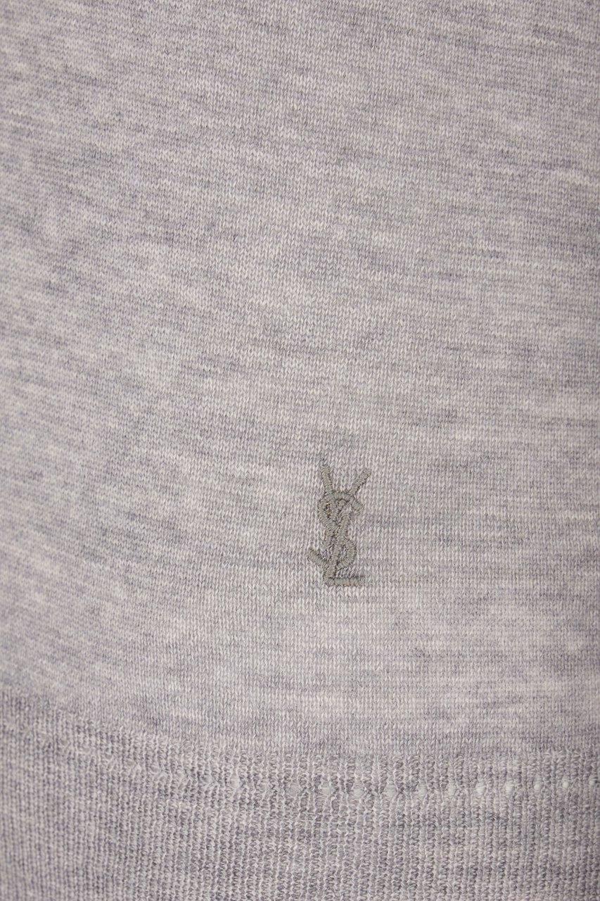 Saint Laurent Saint Laurent Grey wool top Grijs