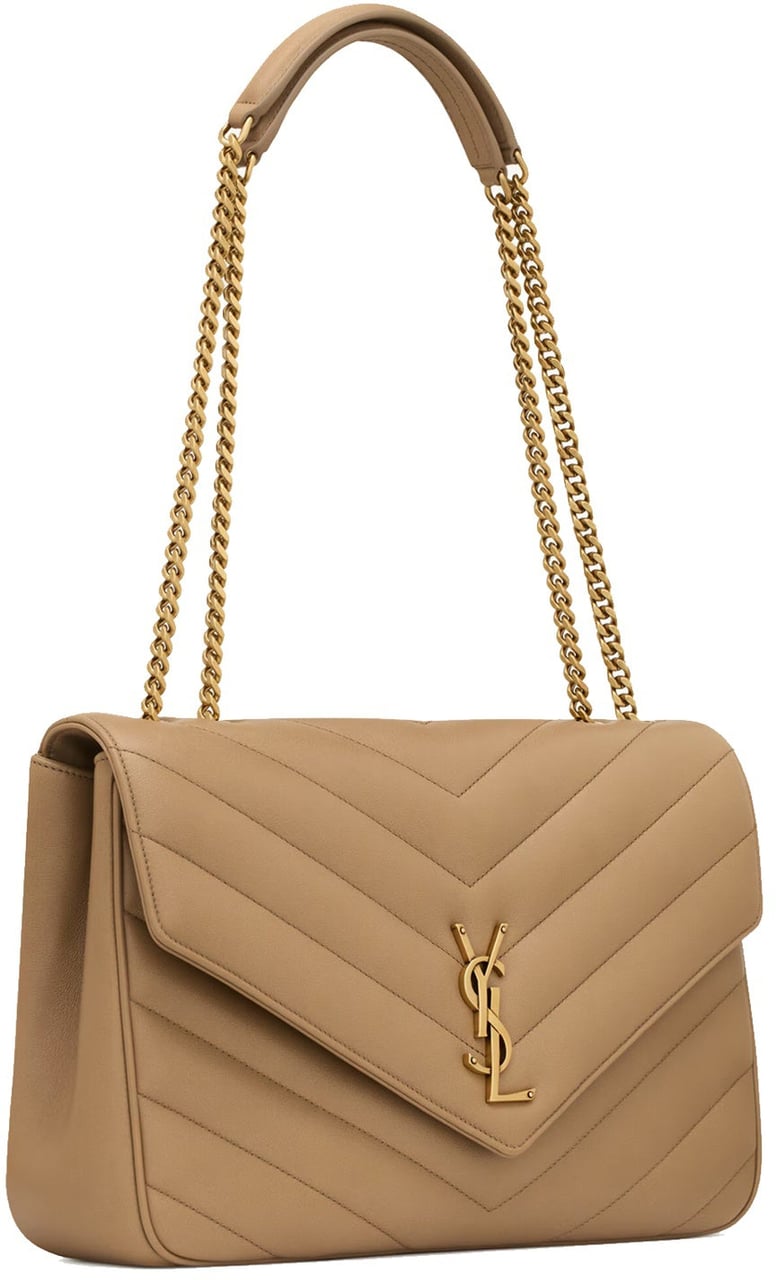 Saint Laurent loulou large shoulder bag Beige