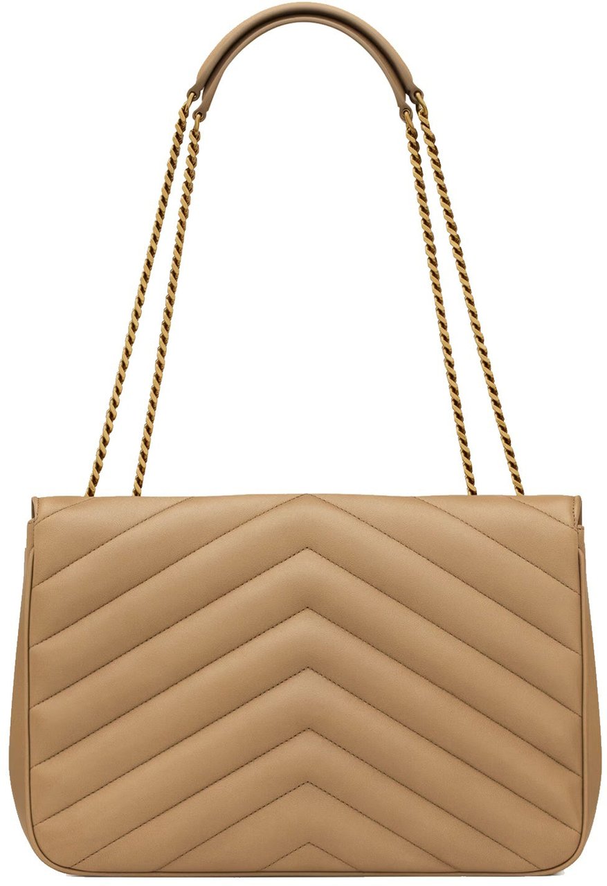 Saint Laurent loulou large shoulder bag Beige