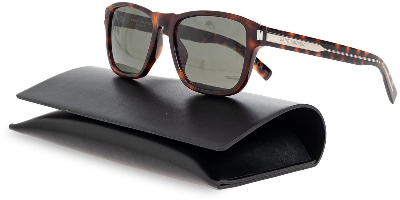 Saint Laurent Brown Sl 710 Squared Sunglasses Grijs