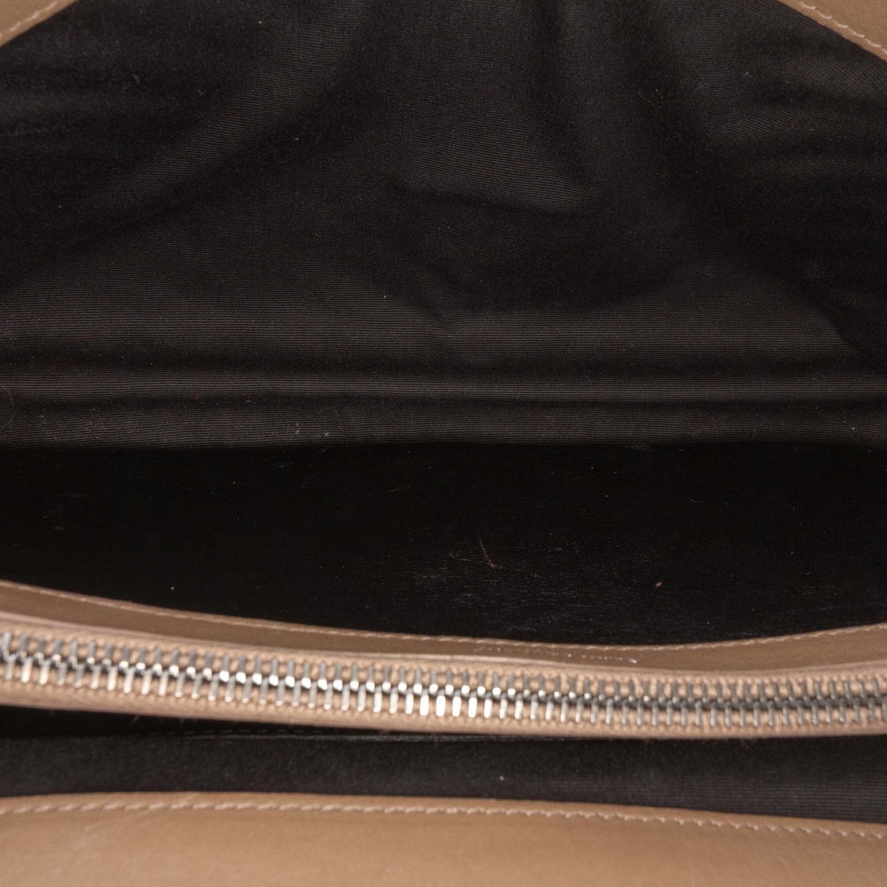 Saint Laurent Large Quilted Chevron Sheepskin College Satchel Bruin