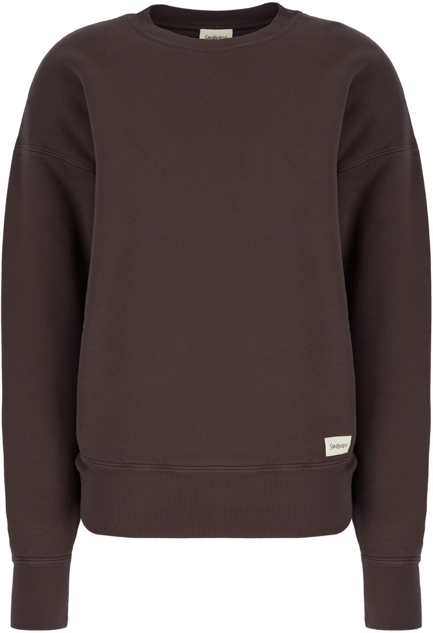 Saint Laurent Saint Laurent Purple cotton oversize sweatshirt Paars