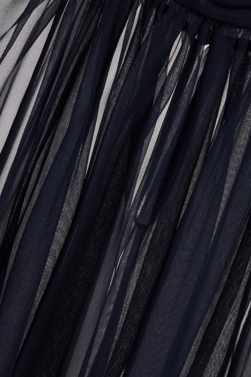 Saint Laurent Saint Laurent Navy blue silk blouse Blauw
