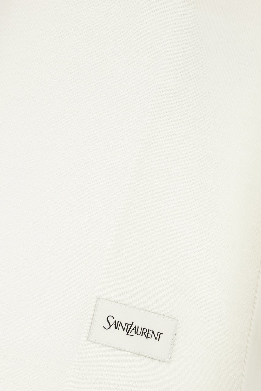 Saint Laurent Saint Laurent Chalk cotton blend t-shirt Neutraal