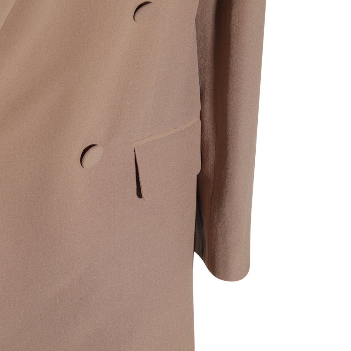 Saint Laurent Double-Breasted Tailored Jacket with Flap Pockets Neutraal
