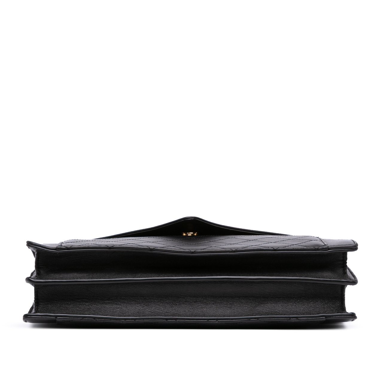 Saint Laurent Quilted Lambskin Gaby Shoulder Bag Zwart