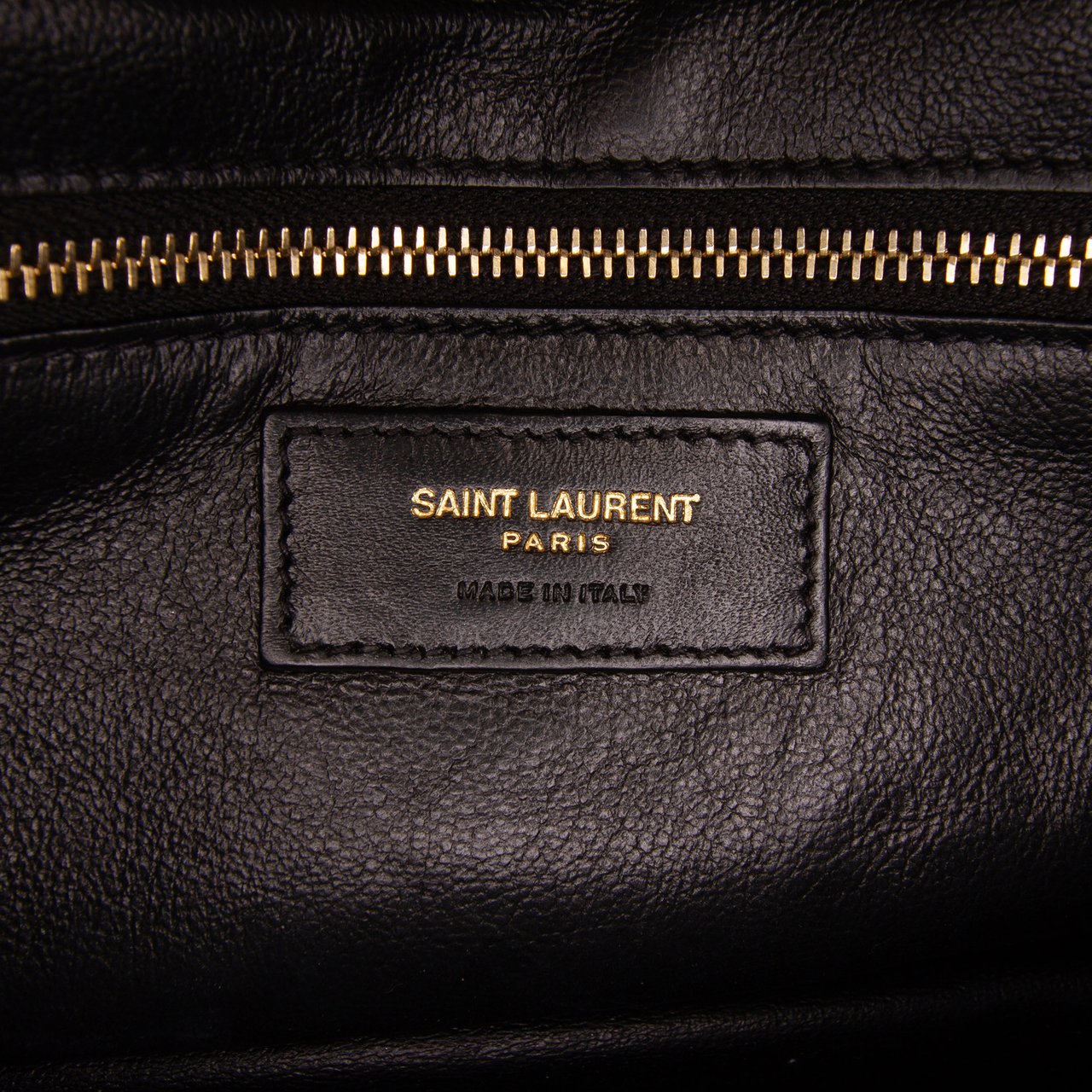 Saint Laurent Quilted Lambskin Gaby Shoulder Bag Zwart