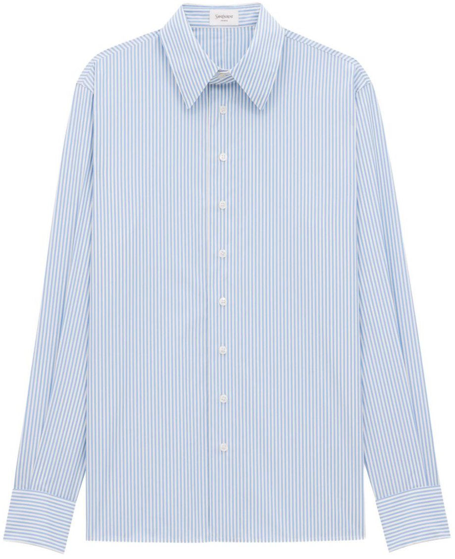 Saint Laurent Shirts Blue Blauw