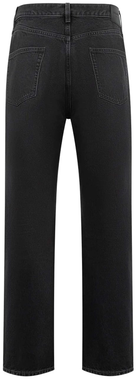 Saint Laurent Long Mick Black Straight-Leg Jeans Zwart