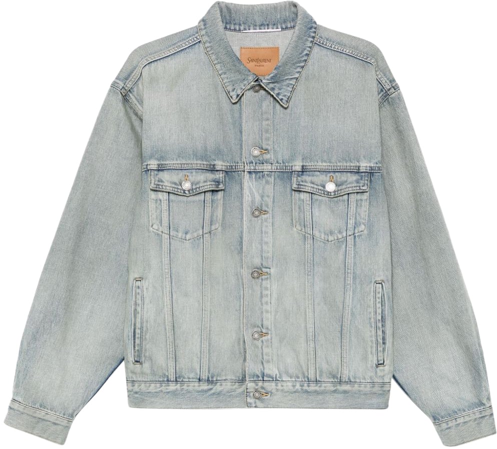 Saint Laurent Coats Blue Blauw