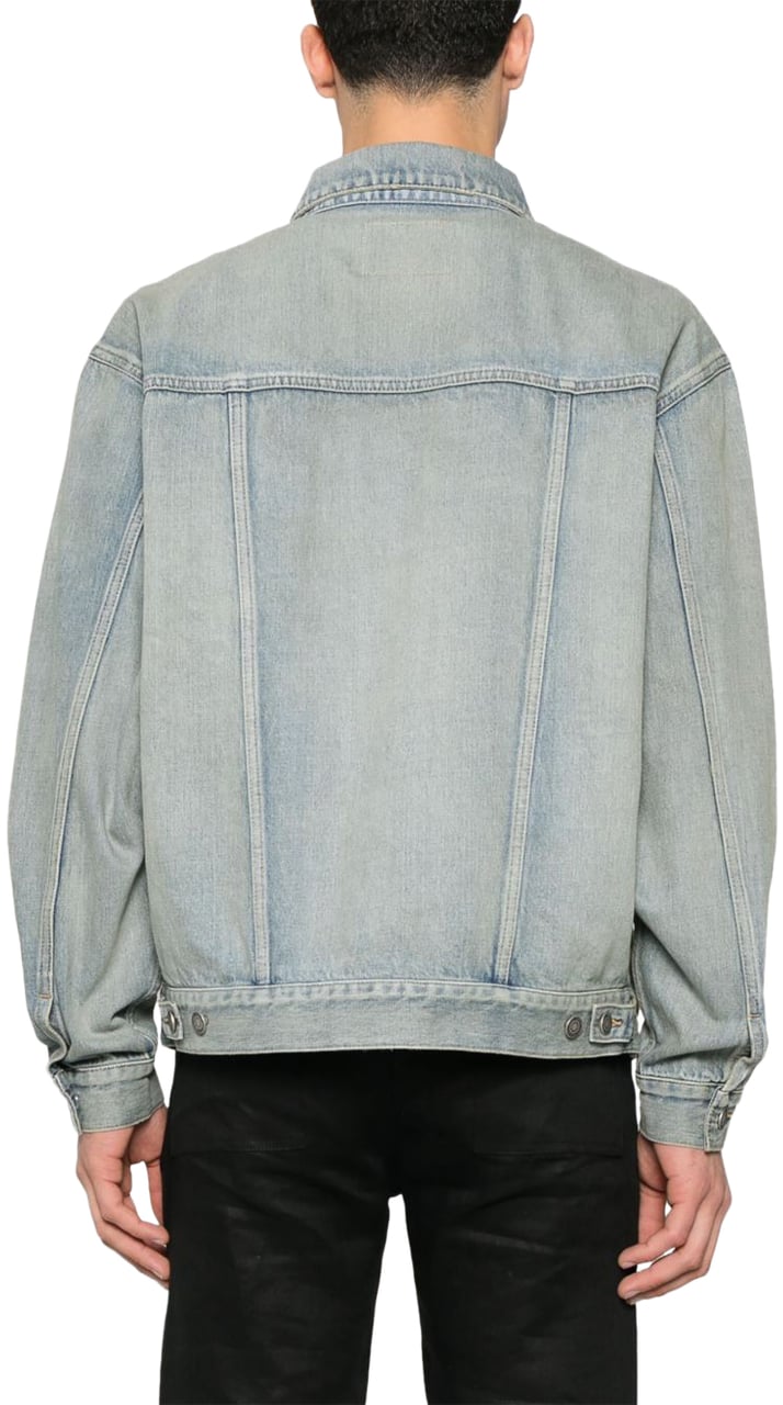Saint Laurent Coats Blue Blauw
