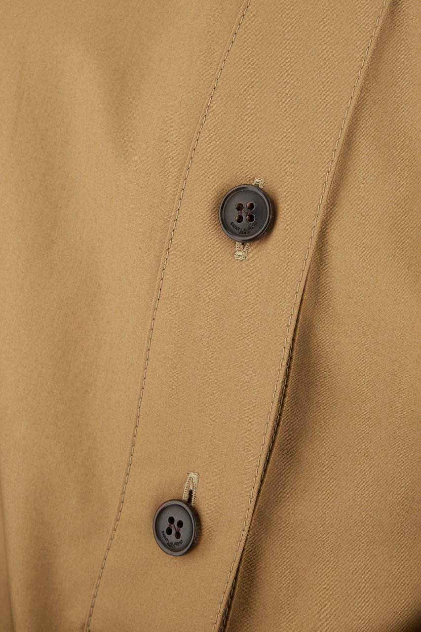 Saint Laurent Saint Laurent Camel poplin blouse Bruin
