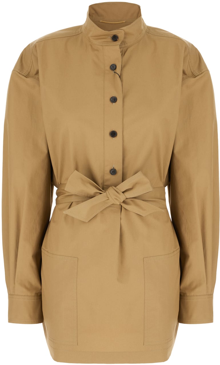 Saint Laurent Saint Laurent Camel poplin blouse Bruin