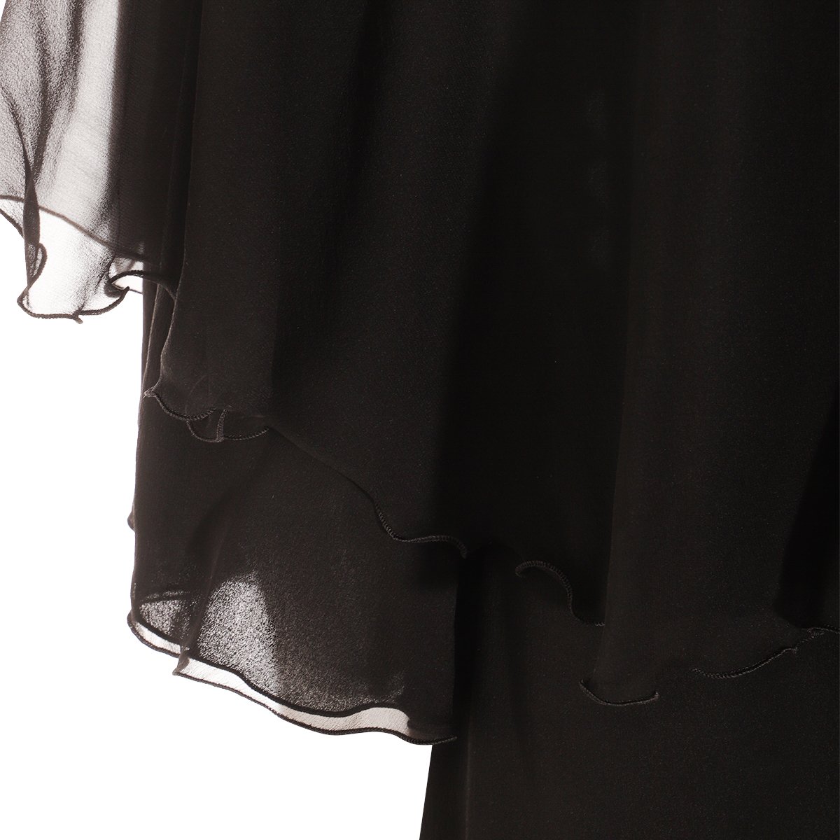 Saint Laurent Flowing Black Silk Jumpsuit With Open Back Detail Zwart
