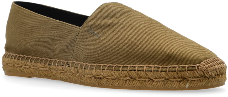 Saint Laurent Cassandre Ysl Logo Espadrilles Groen