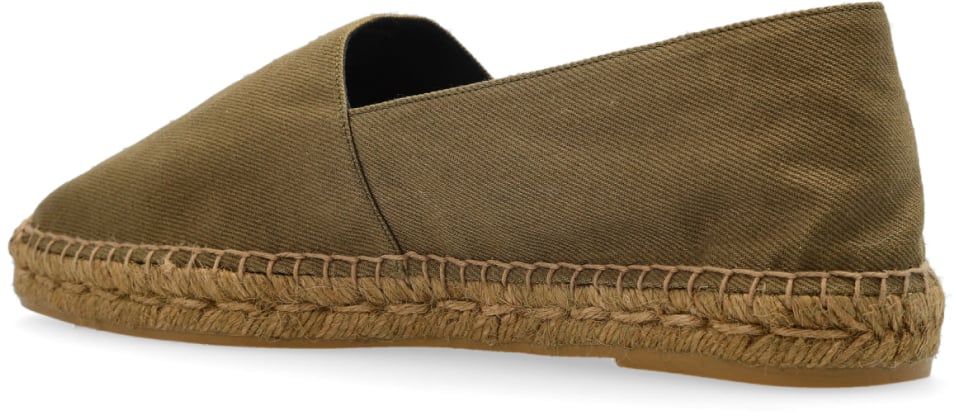 Saint Laurent Cassandre Ysl Logo Espadrilles Groen