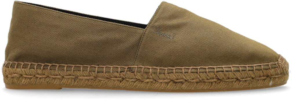 Saint Laurent Cassandre Ysl Logo Espadrilles Groen