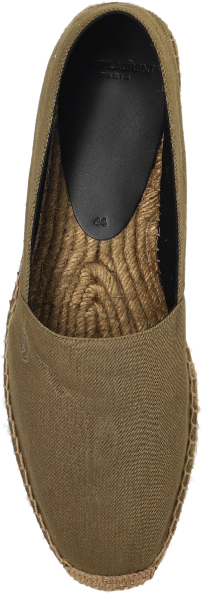 Saint Laurent Cassandre Ysl Logo Espadrilles Groen