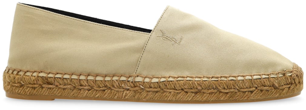 Saint Laurent Cassandre Ysl Logo Espadrilles Beige