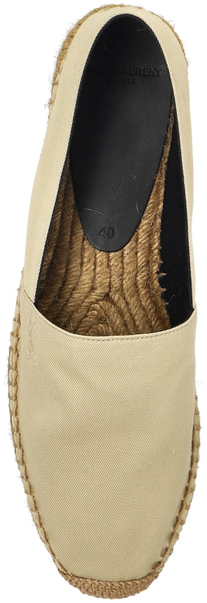 Saint Laurent Cassandre Ysl Logo Espadrilles Beige