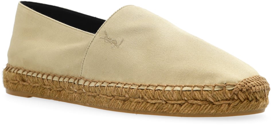 Saint Laurent Cassandre Ysl Logo Espadrilles Beige
