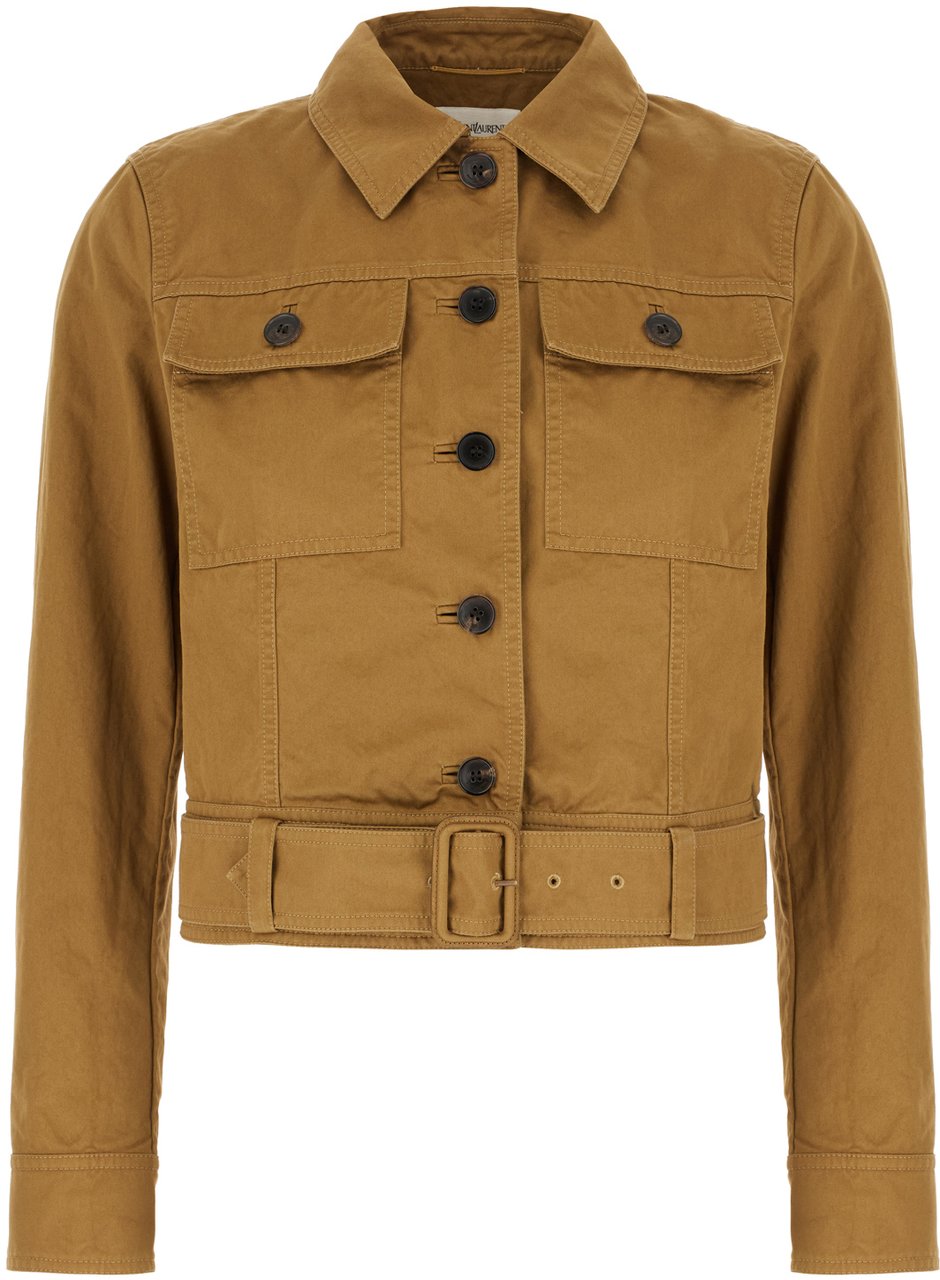 Saint Laurent Saint Laurent Camel cotton jacket Bruin