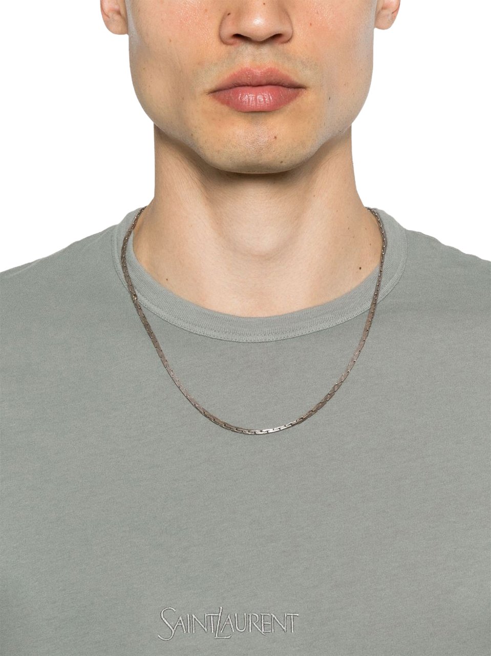 Saint Laurent T-Shirts And Polos Grey Grijs