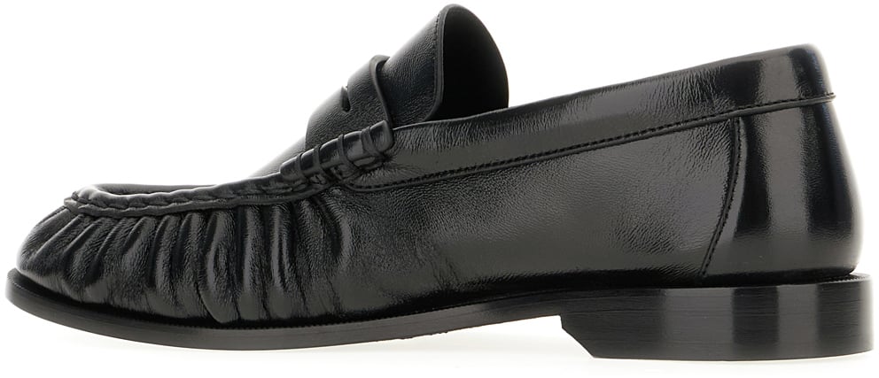 Saint Laurent Saint Laurent Black leather loafers Zwart