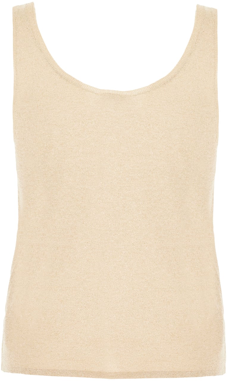 Saint Laurent Saint Laurent Gold viscose blend top Goud