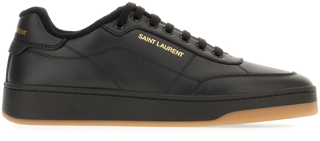 Saint Laurent Saint Laurent Black leather SL/61 sneakers Zwart