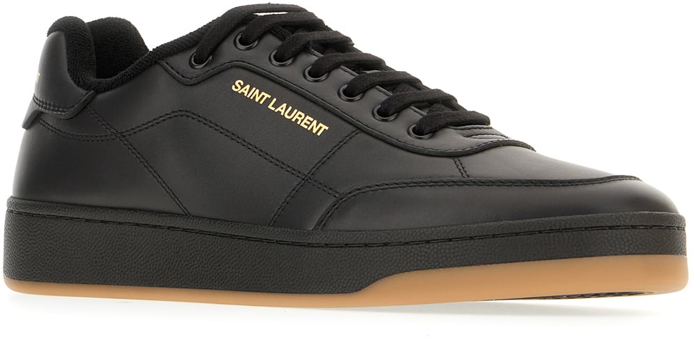 Saint Laurent Saint Laurent Black leather SL/61 sneakers Zwart