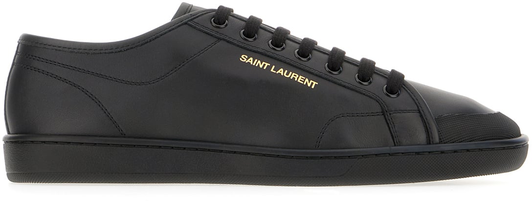 Saint Laurent Saint Laurent Black leather Gym sneakers Zwart