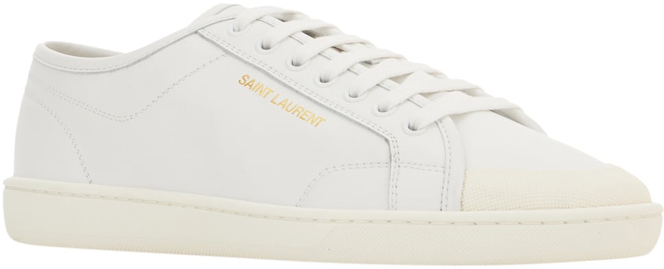 Saint Laurent Saint Laurent White leather sneakers Wit