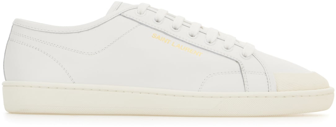 Saint Laurent Saint Laurent White leather sneakers Wit