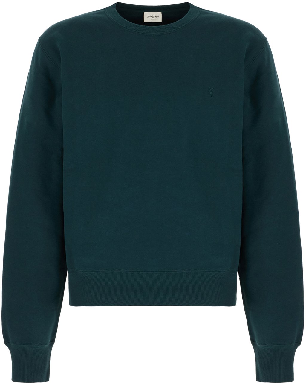 Saint Laurent Saint Laurent Dark green cotton sweatshirt Groen