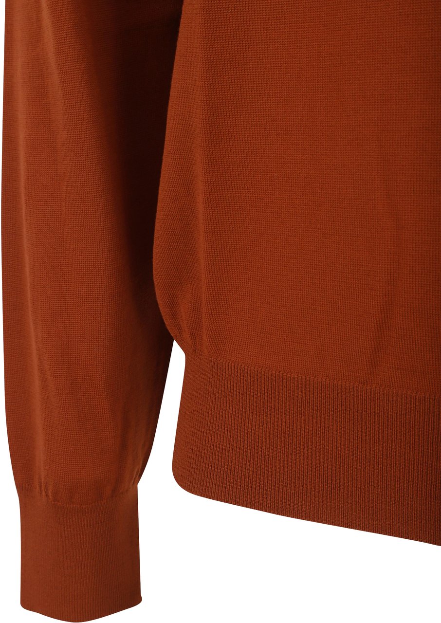 Saint Laurent Pull Col Roule Rood