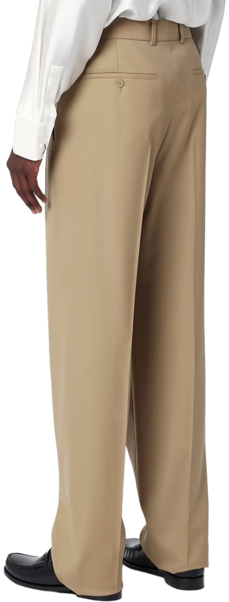 Saint Laurent Trousers Beige Beige