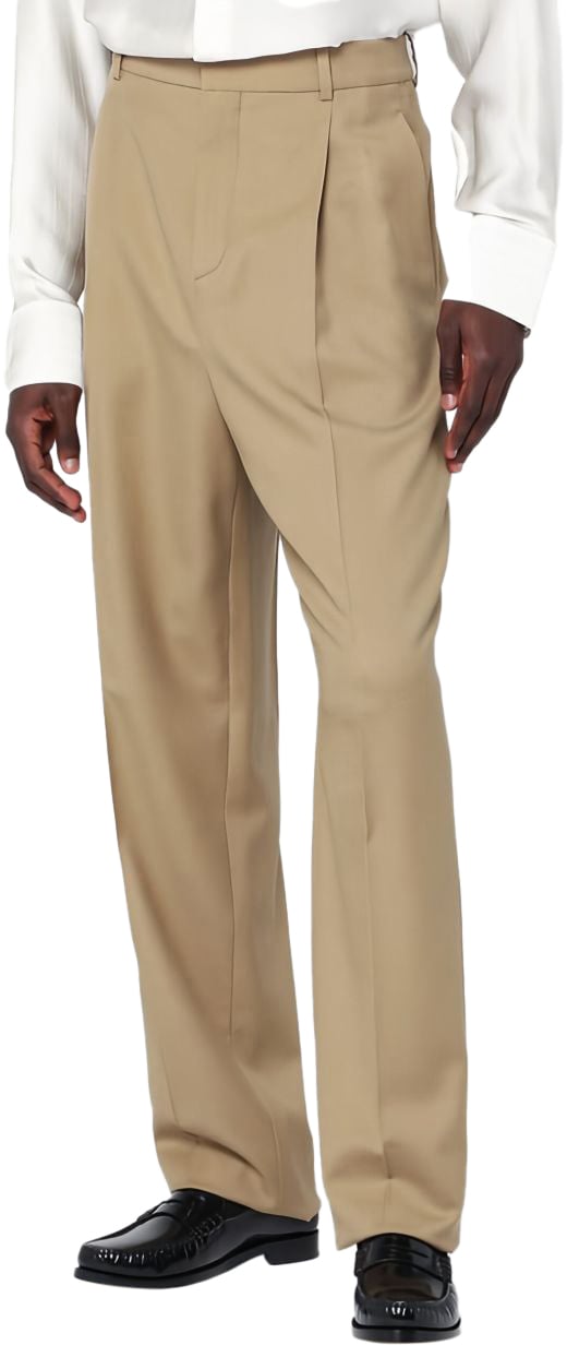 Saint Laurent Trousers Beige Beige