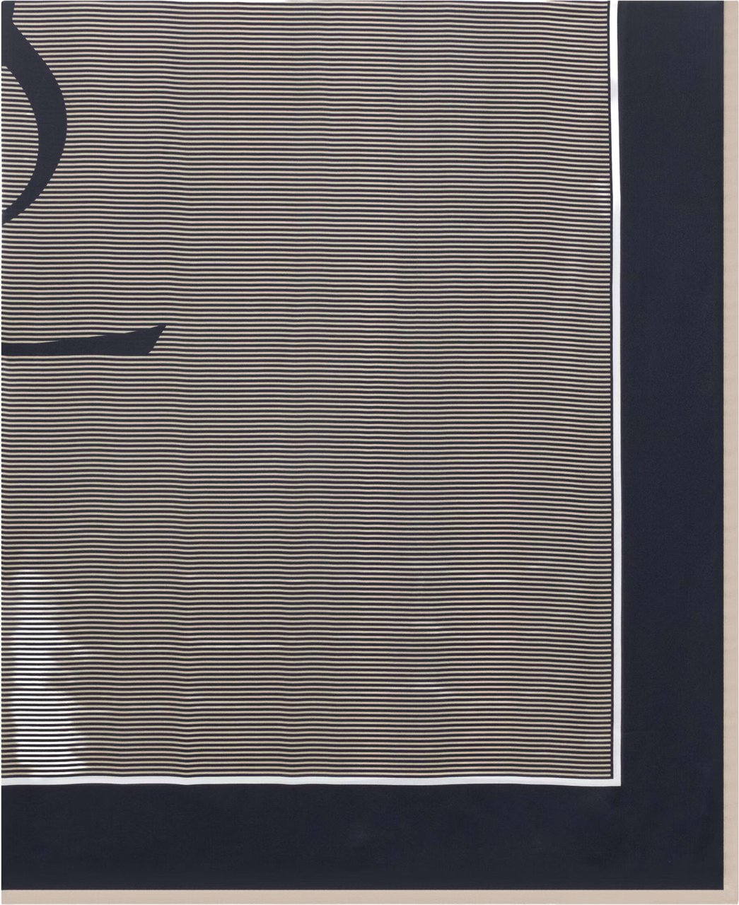 Saint Laurent Taupe Monogram Square Fabric Pareo Grijs