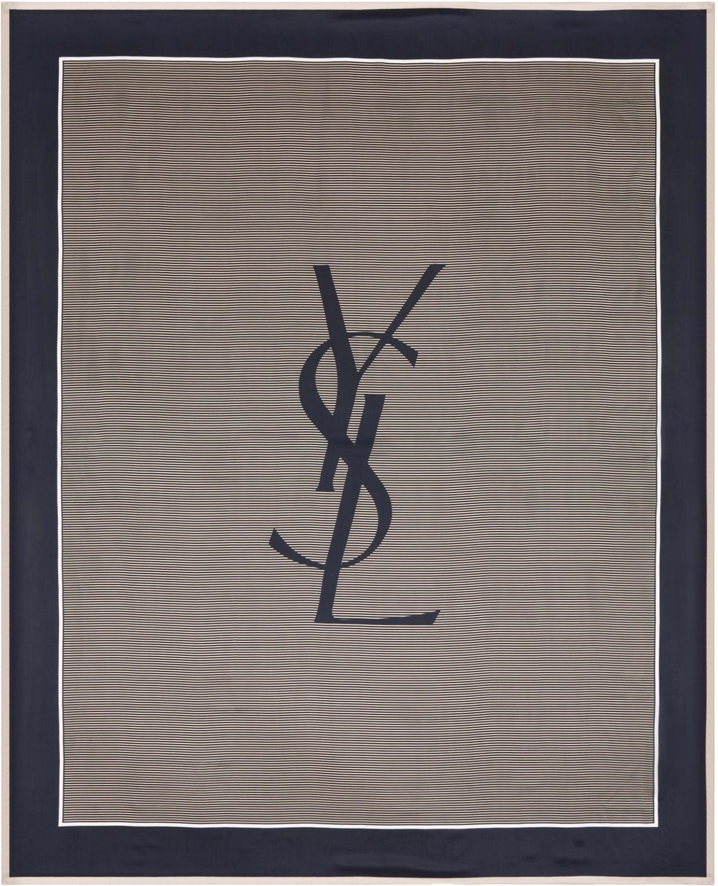 Saint Laurent Taupe Monogram Square Fabric Pareo Grijs