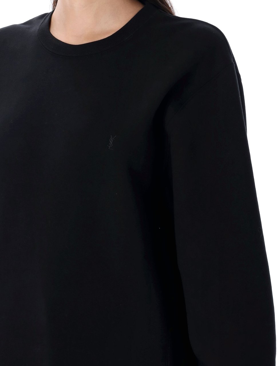 Saint Laurent Cassandra Embroidered Logo Fleece Sweatshirt Rood