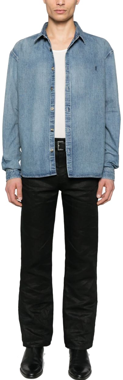 Saint Laurent Shirts Clear Blue Blauw