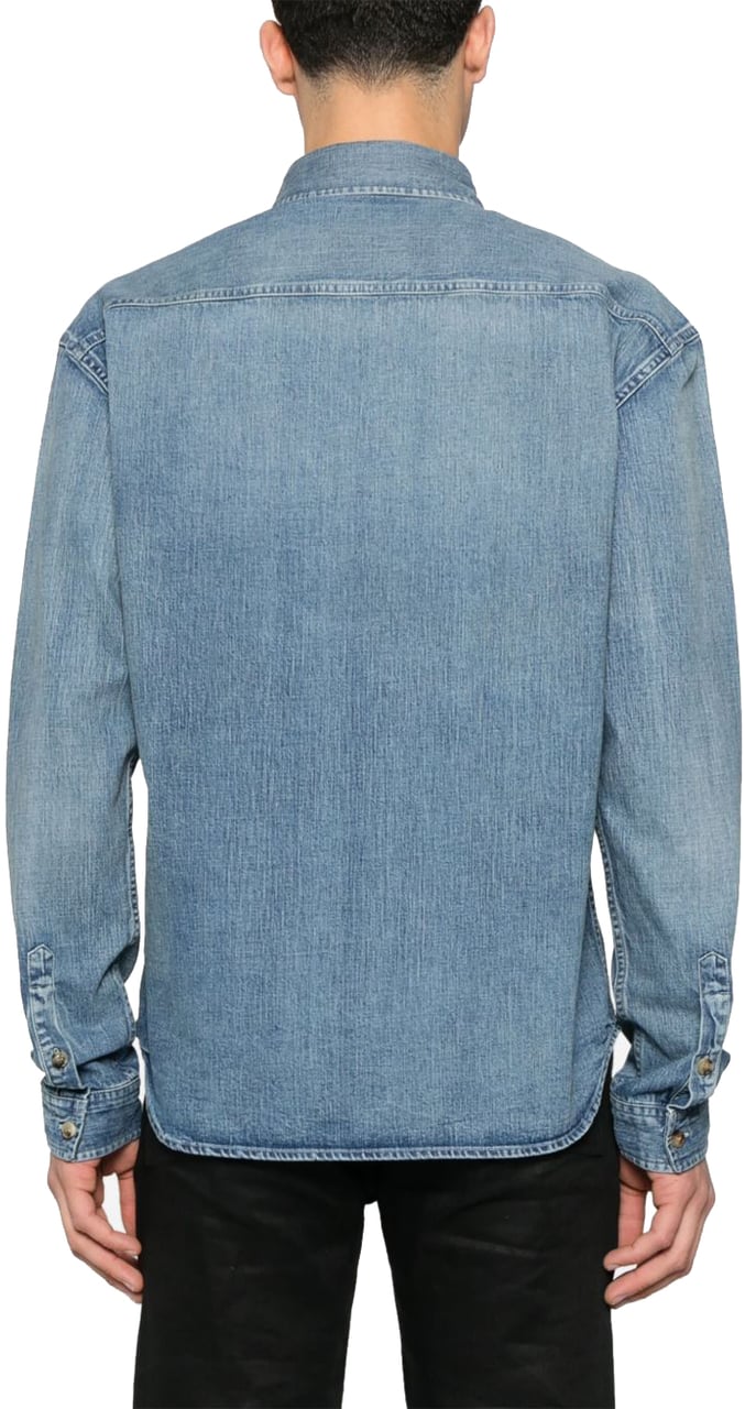 Saint Laurent Shirts Clear Blue Blauw