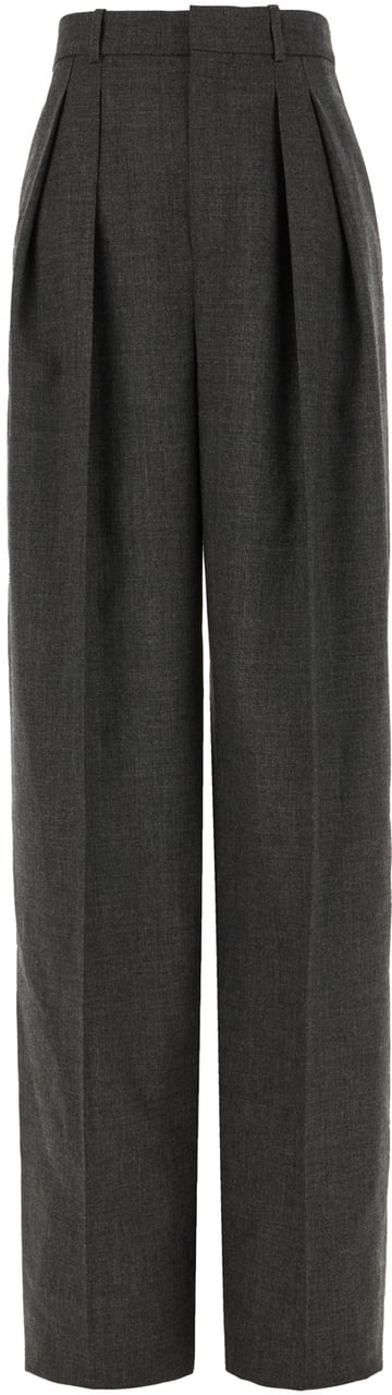 Saint Laurent Saint Laurent Charcoal wool pants Zwart
