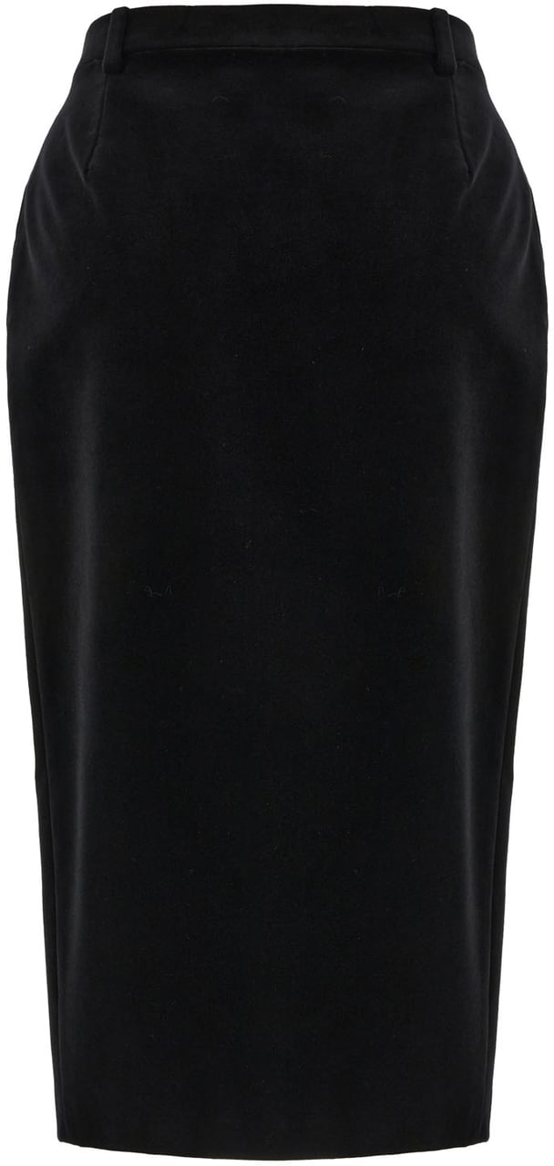 Saint Laurent Saint Laurent Black velvet skirt Zwart