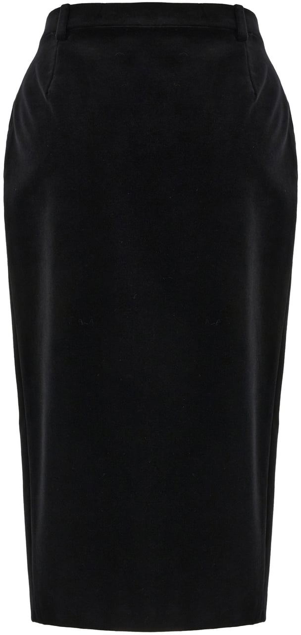 Saint Laurent Saint Laurent Black velvet skirt Zwart