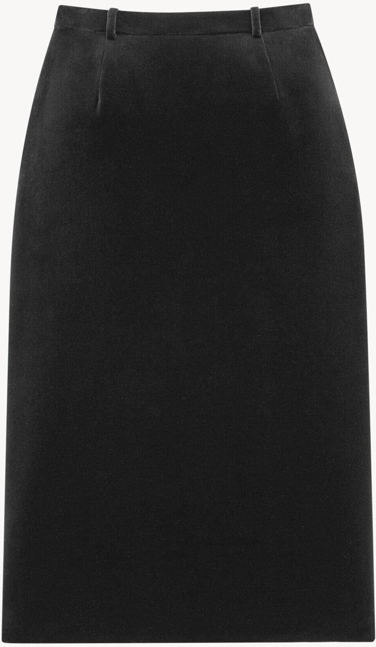 Saint Laurent Black Gonna Straight Mini Skirt Zwart