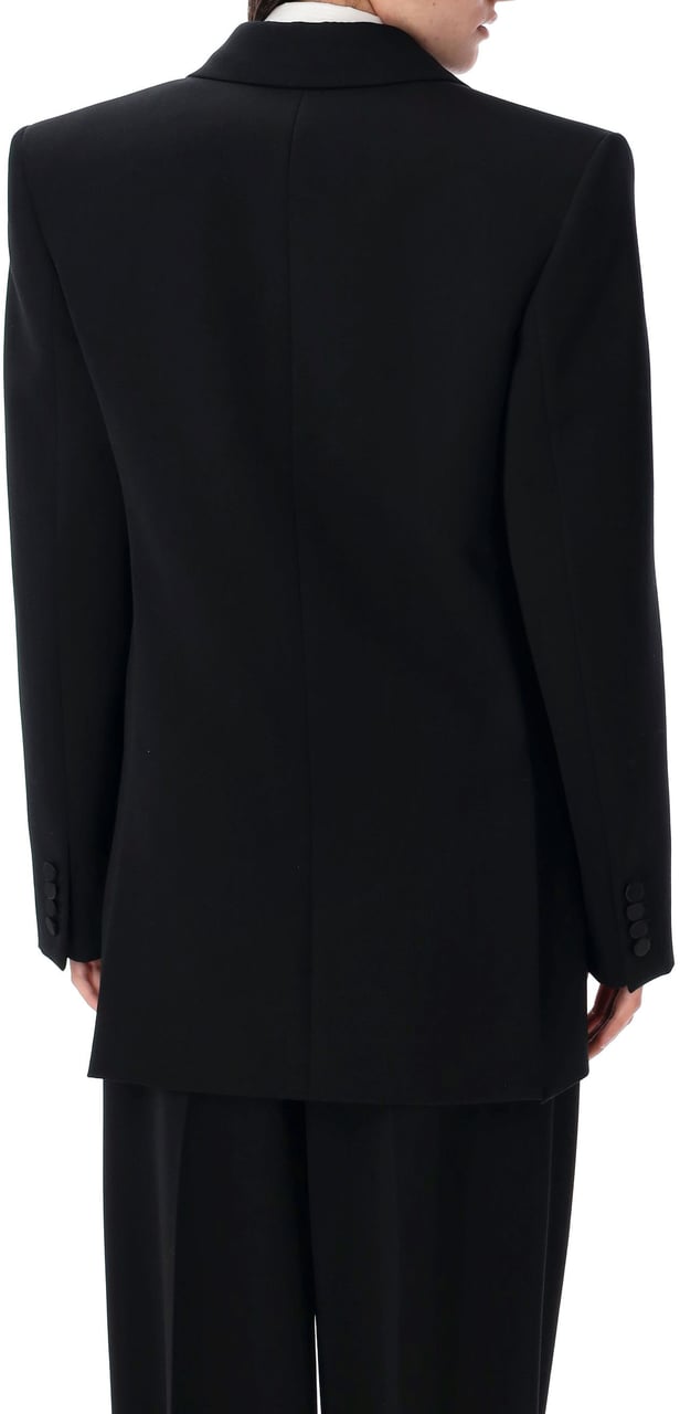 Saint Laurent Grain de Poudre Tuxedo jacket Zwart