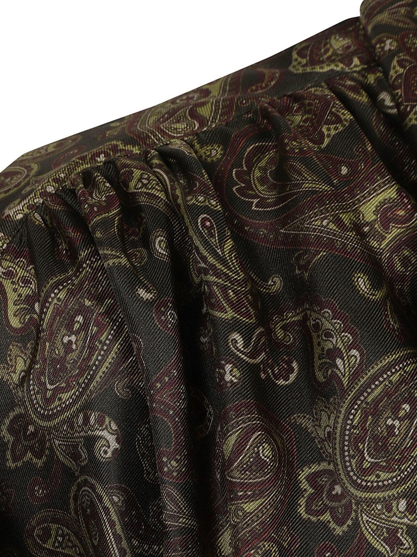 Saint Laurent Silk Paisley Sweater With Belted Waist Divers